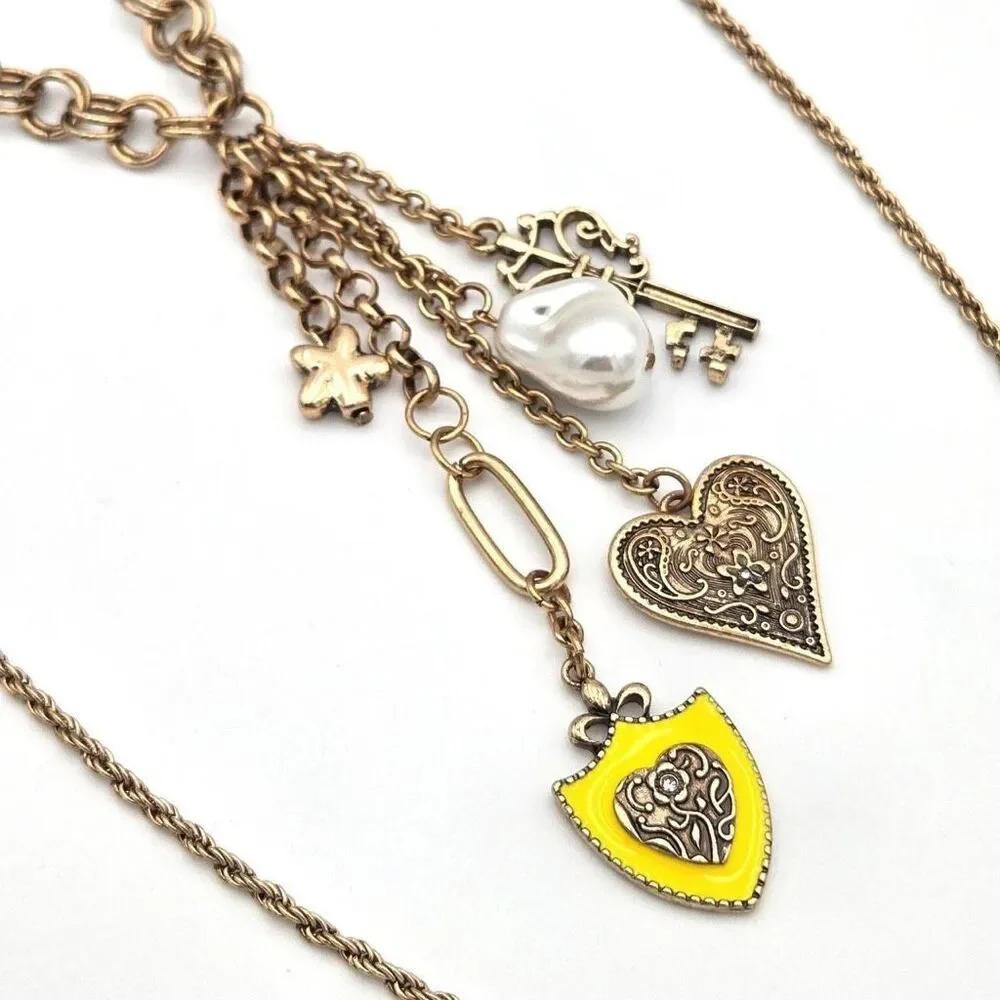 Free People Tate Layered Charm Necklace NWT